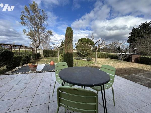 Malataverne, maison de plain pied 90m2 hab. , parcelle 941m2.