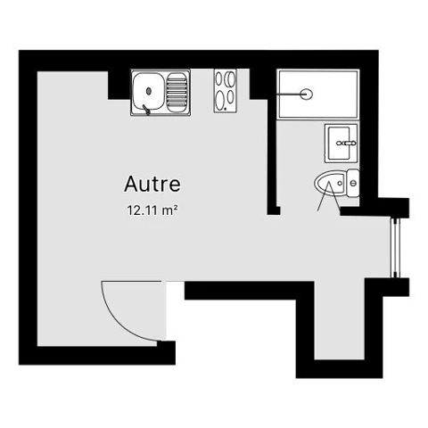 Location Studio 1 pièces 14 m2 à Allas-les-Mines