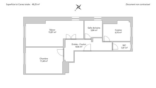 Appartement Paris 17e - SQUARE JEAN LECLAIRE