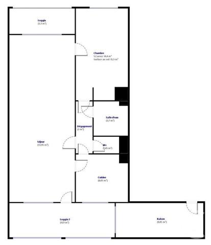 Appartement F2 à vendre  2 pièces - 82 m2 VILLEFRANCHE SUR MER - 06