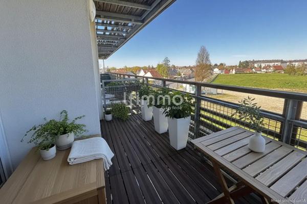 Appartement 3 pièces et 2 chambre avec balcon et vue sur la cathédrale