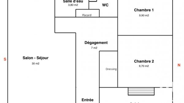 Appartement 4 pièces de 78 m² à Nantes (44300)