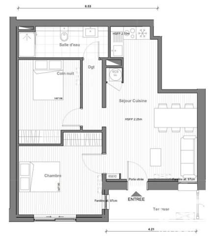 Location appartement 3 pièces 59 m² Agde