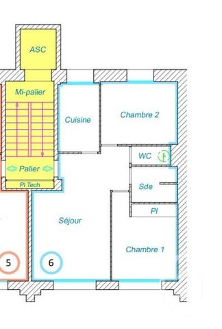Appartement F3 à vendre  3 pièces - 49,66 m2 ST NAZAIRE - 44