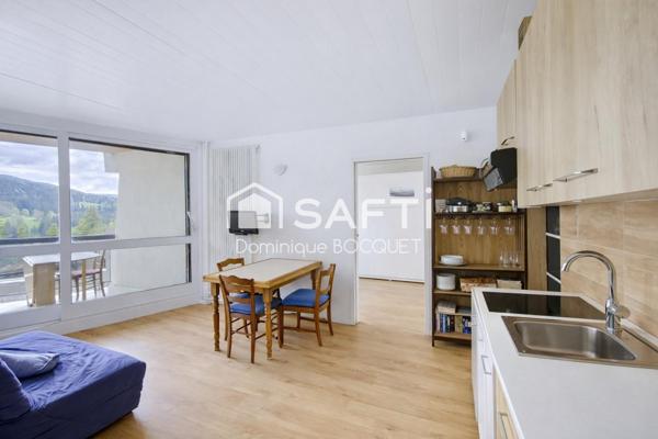 T3, 43 m2, plein sud, au pied des pistes.