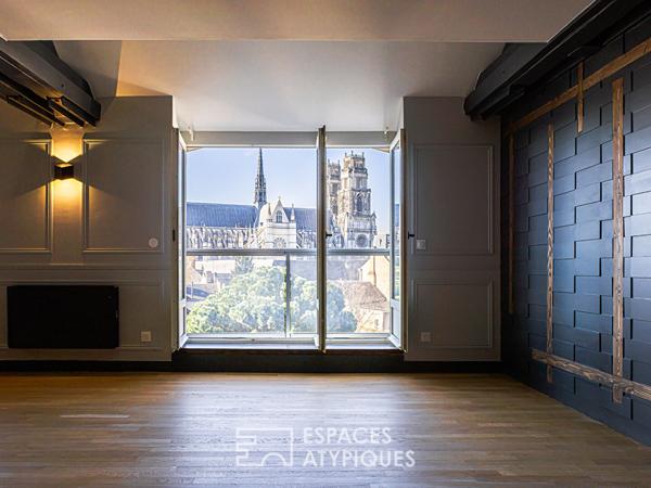 Duplex esprit loft vue cathédrale