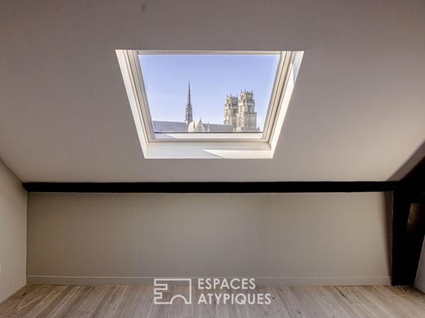 Duplex esprit loft vue cathédrale