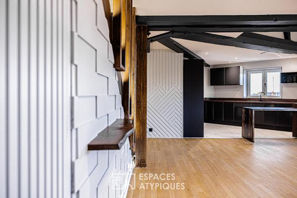 Duplex esprit loft vue cathédrale