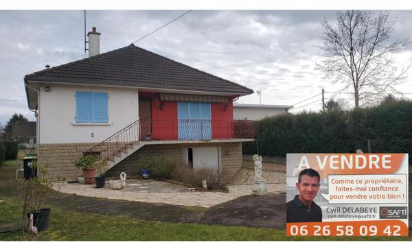 Maison T4 sur sous-sol avec 3 belles chambres, un grand garage, un terrain découpable et constructible et des aides de l'état pour la rénovation énergétique...