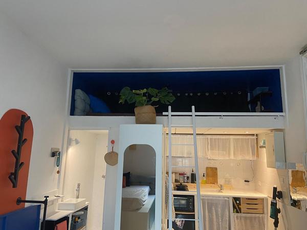 A louer T1 meublé 19.40 m2 Jardin public