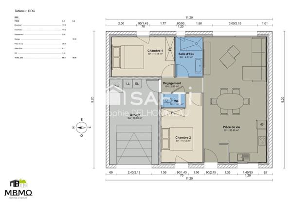 Terrain 245m2 exposé Sud libre de constructeur idéal maison plain pied