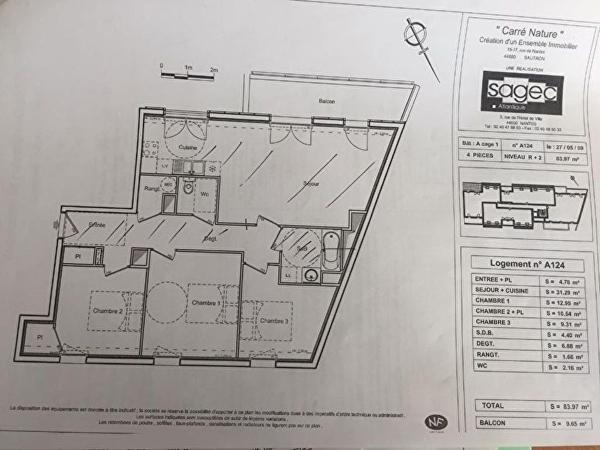 Location appartement Sautron : 1 032 € - AJP Immobilier Saint Herblain