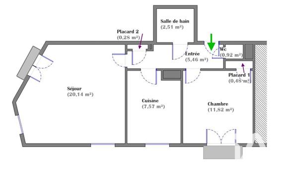 Appartement à vendre 2 pièces 50 m² Vichy