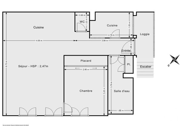 Appartement T3 à vendre  3 pièces - 54,97 m 2   PARIS  - 75012