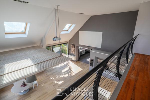 Maison loft d’architecte avec ascenseur et prestations haut de gamme
