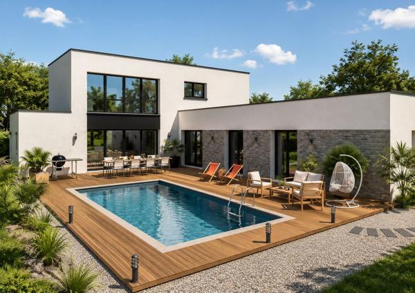 Terrain + Maison à vendre 7 pièces - 180 m²