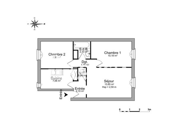 Location Appartement 3 pièces 47.19 m² - 47 RUE DU COQ ST MARCEAU Orleans 45100
