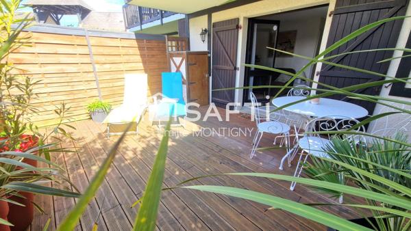 Appartement meublé -1 chambre - jardin terrassé - place de parking - piscine - tennis