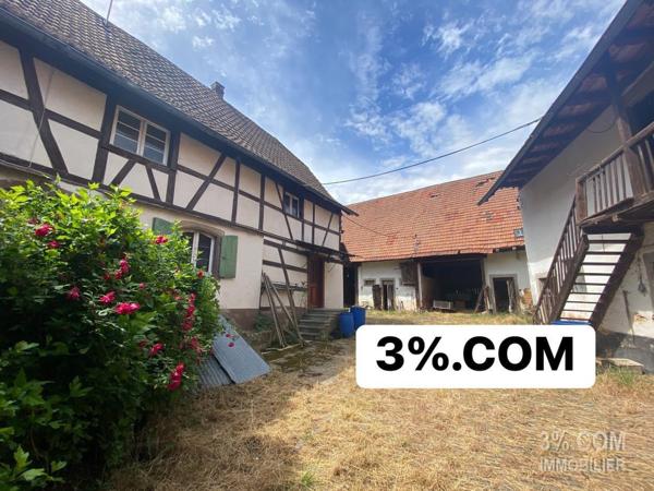 3%.COM Grand corps de ferme à rénover  Hochfelden (67270)