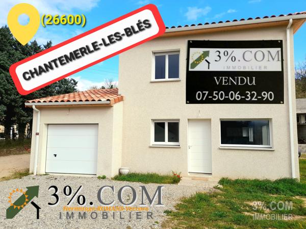 Maison 90m2 + Garage avec Vue sur la Vallée (26600) CHANTEMERLE-LES-BLES Chantemerle-les-Blés (26600)