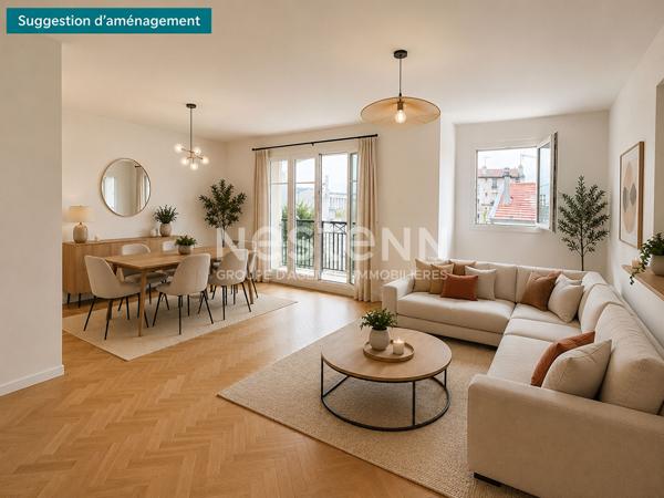 Appartement quartier Ecole vétérinaire 3P 55 m2:balcon,parking