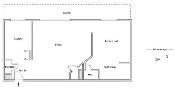 PARIS 20e – DERNIER ÉTAGE – VUE PANORAMIQUE SUR PARIS – BALCON 13 M² – PARKING