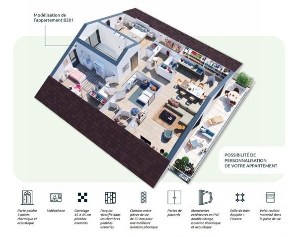 Vente Appartement90 m² - 4 Pièces - ST CERGUES (74140)