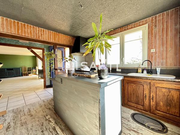 Spacieuse maison en campagne : 4 chambres, jardin arboré, garage et dépendances