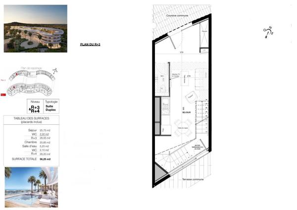 Le haut de gamme s'invite dans ce Duplex de plus de 56 m² exposé Sud au sein du village naturiste du Cap d'Agde