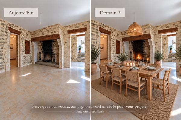 Maison de village de caractère du XVIIIe siècle entièrement rénovée avec jardin.
