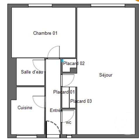 Appartement T2 à vendre  2 pièces - 52,23 m 2   GRADIGNAN  - 33