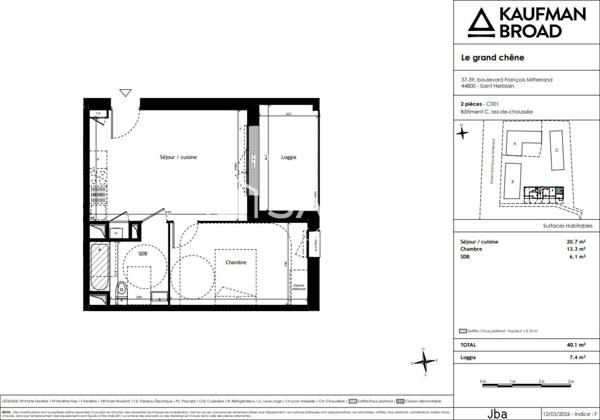 T2 neuf avec loggia et parking