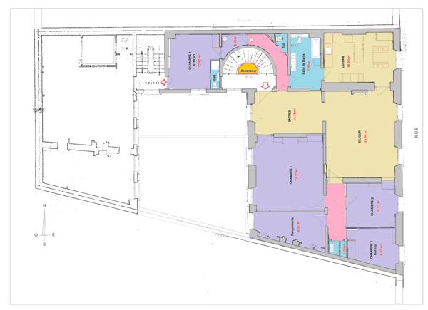Saint-Germain-des-près, Palais de l'institut , rue des beaux arts, 140m²
