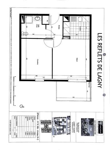 Appartement 2 pièces - 42 m² Exclusivité efficity