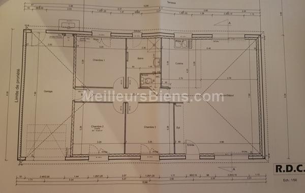 Maison neuve RT 20212,  90 m2, 3 chambres, garage.