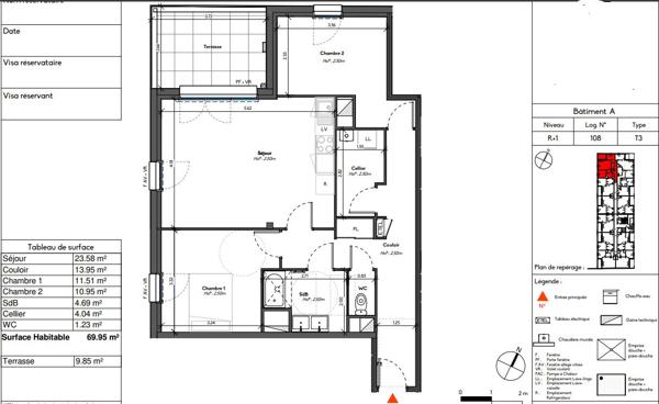 A VENDRE T3 avec terrasse à Avrillé - Résidence Neuve