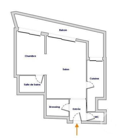 Appartement F2 à vendre  2 pièces - 51,61 m2 PARIS - 75015