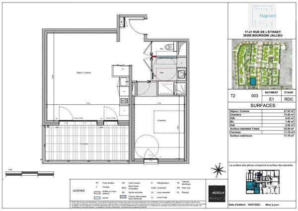 Appartement à vendre 2 pièces 53 m² Bourgoin-Jallieu