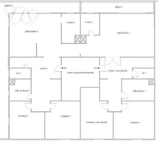 APPARTEMENT FACE MER 6 pièces  2 caves - 2 places de stationnement