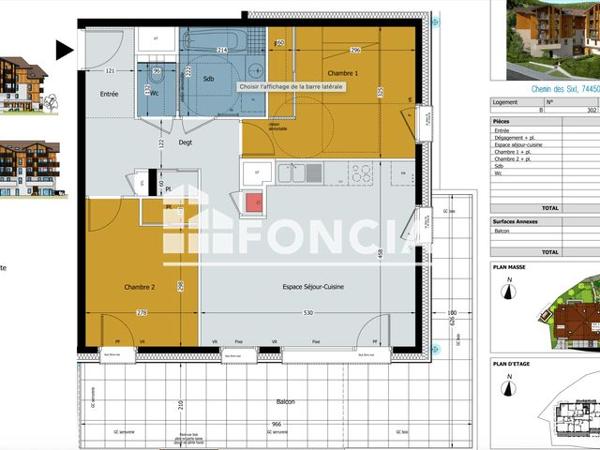 À vendre Appartement 3 pièces 60.41 m² - Saint-jean-de-sixt 74450