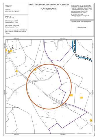 Terrain à vendre 2 200 m² Moustier-Ventadour