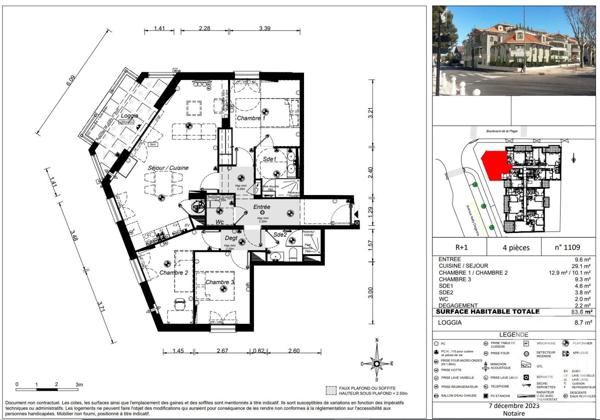 Appartement T4 à vendre  4 pièces - 83,60 m2 ARCACHON - 33