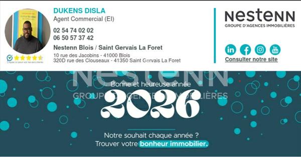 Maison à vendre à Vineuil - 5 pièces, 3 chambres, terrain de 918 m²