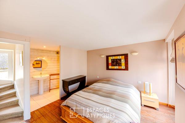 Coeur historique de Maule : Maison de caractère avec accès privé à la Mauldre