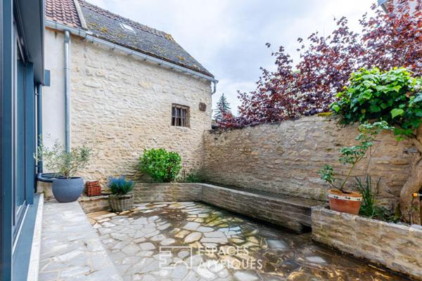 Coeur historique de Maule : Maison de caractère avec accès privé à la Mauldre