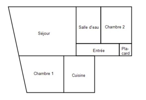 Appartement à vendre 3 pièces de 49 m²