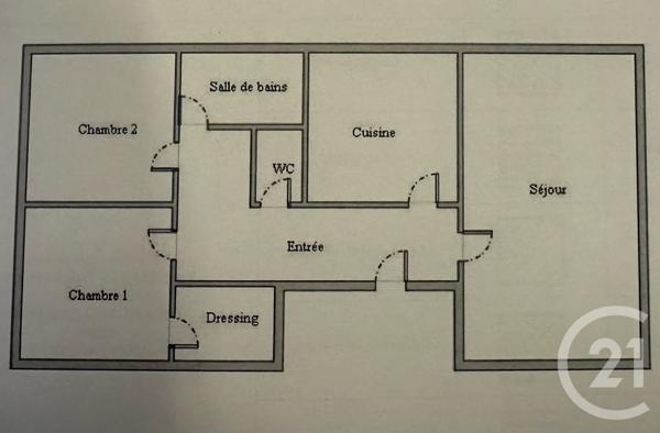Appartement T3 à vendre  3 pièces - 70 m2 MONTARGIS - 45