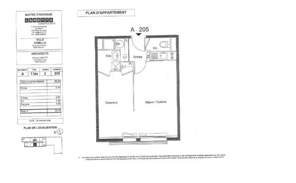 Appartement à louer studio - 36 m²