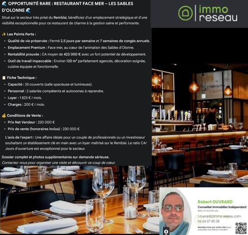 Restaurant à LES SABLES D'OLONNE (85100)