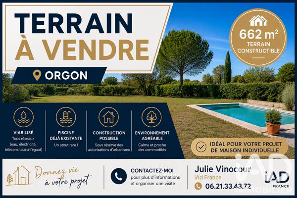 Terrain à vendre 662 m² Orgon
